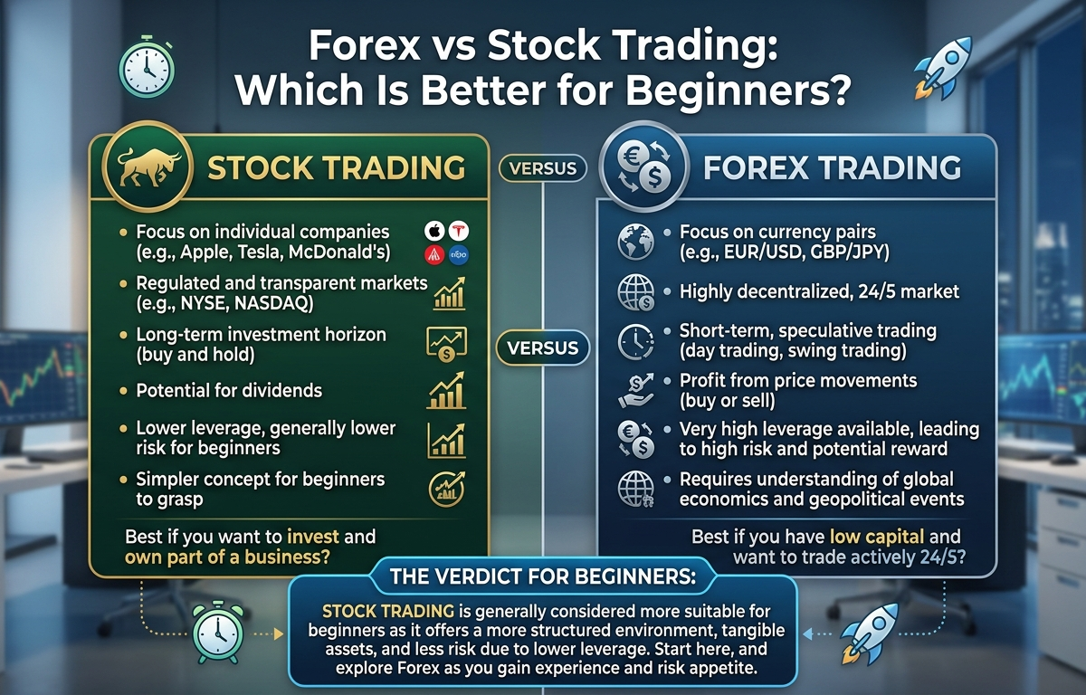  Forex vs Stock Trading: Which Is Better for Beginners?
