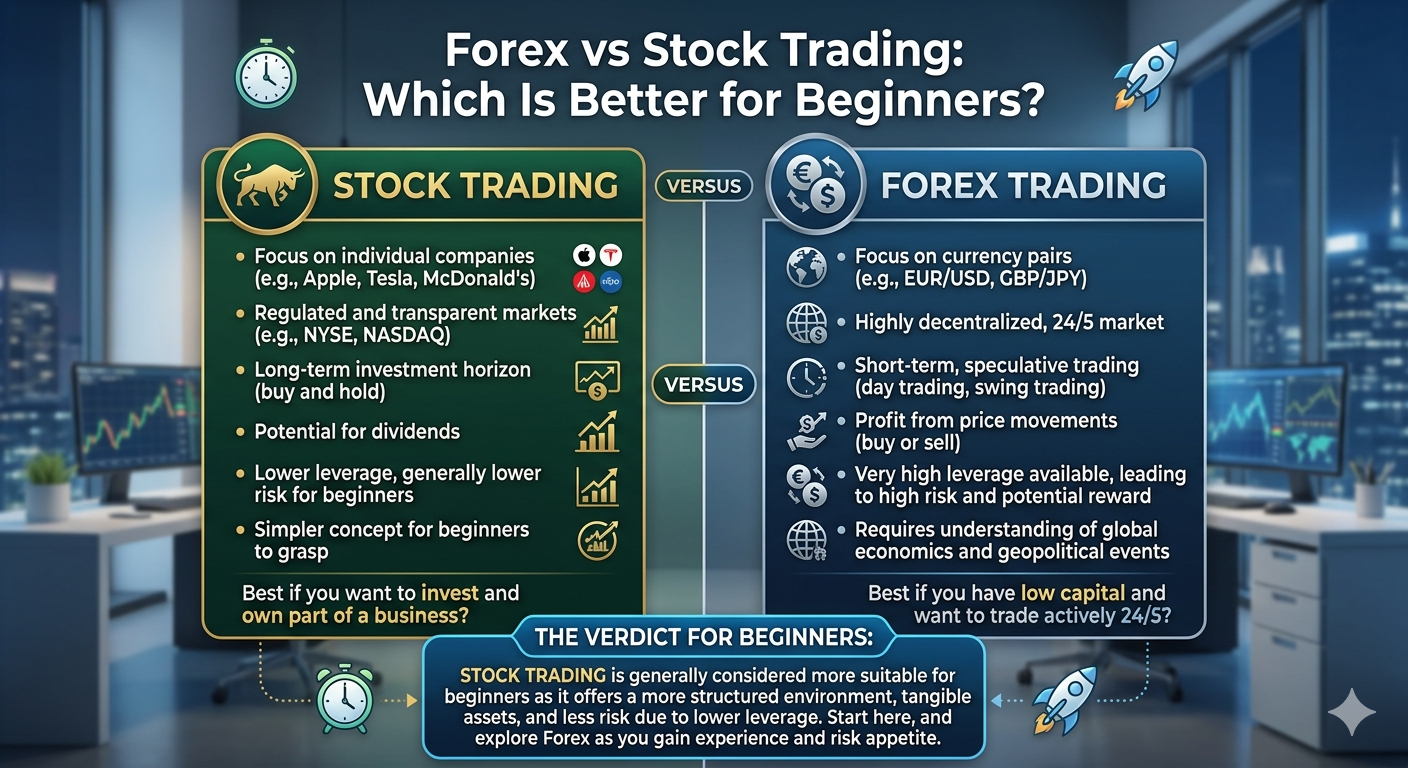 Forex vs Stock Trading: Which Is Better for Beginners?