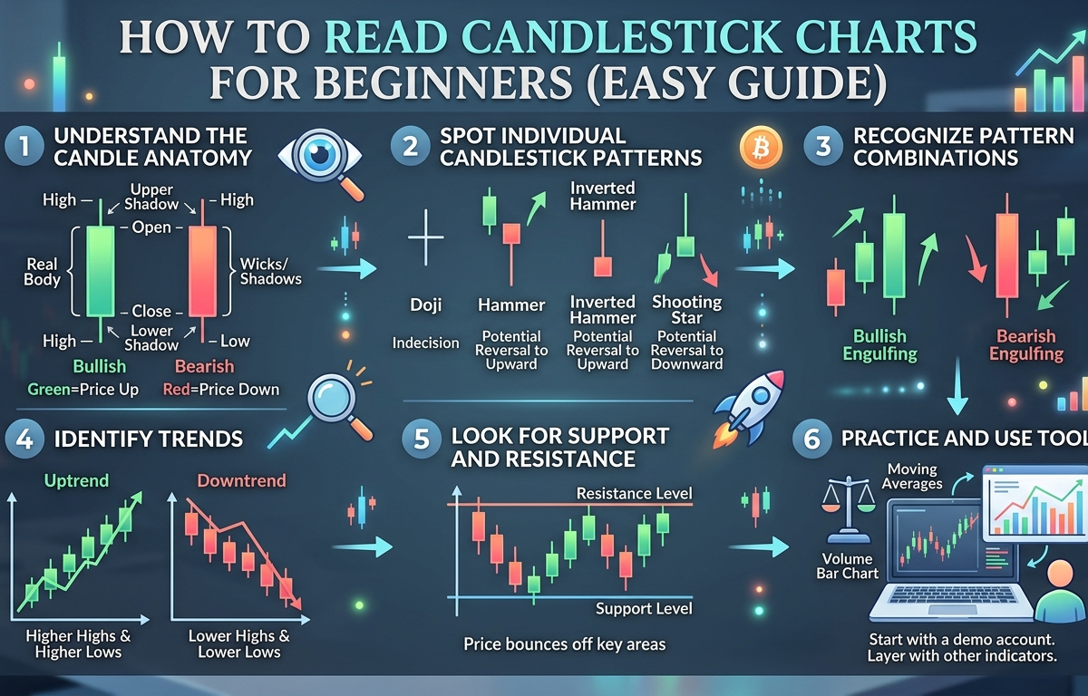  How to Read Candlestick Charts for Beginners (Easy Guide)