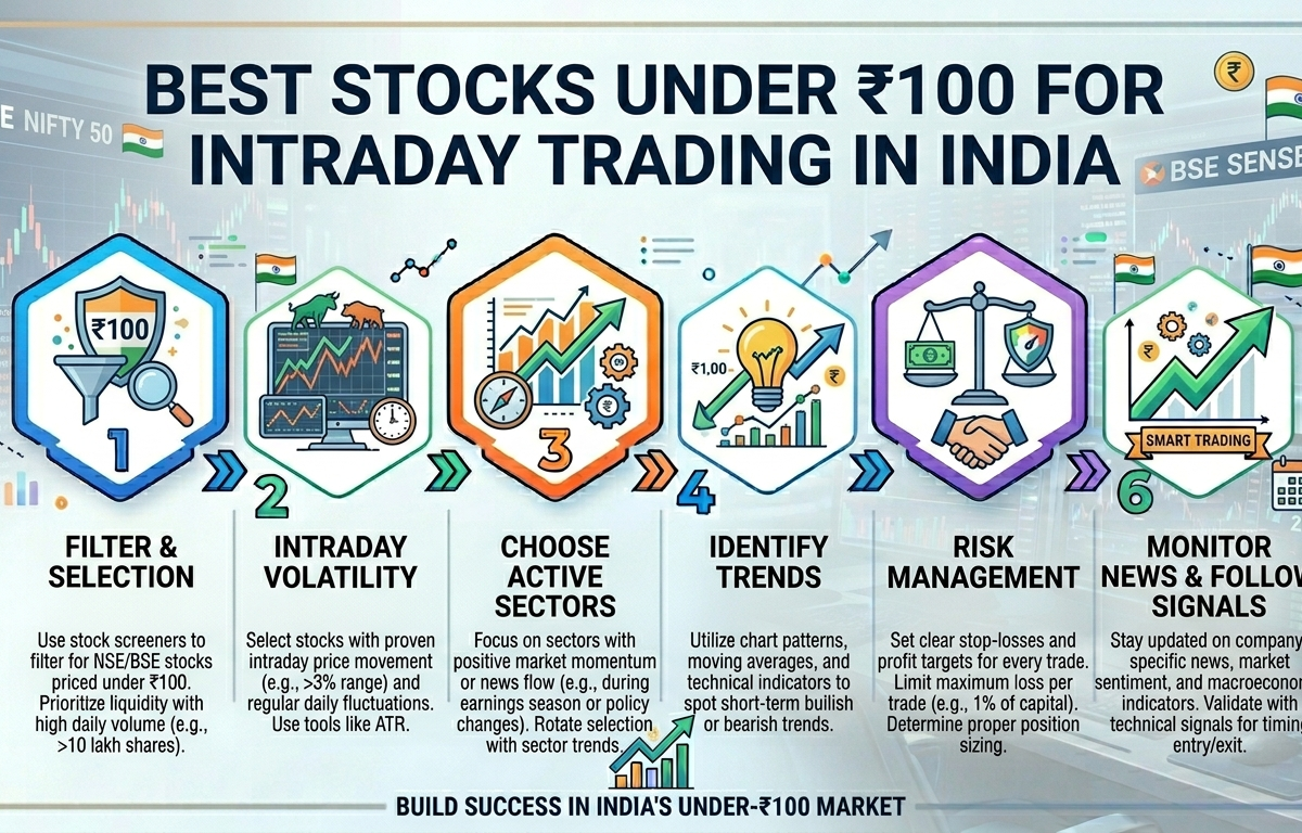  Best Stocks Under ₹100 for Intraday Trading in India (Updated List)