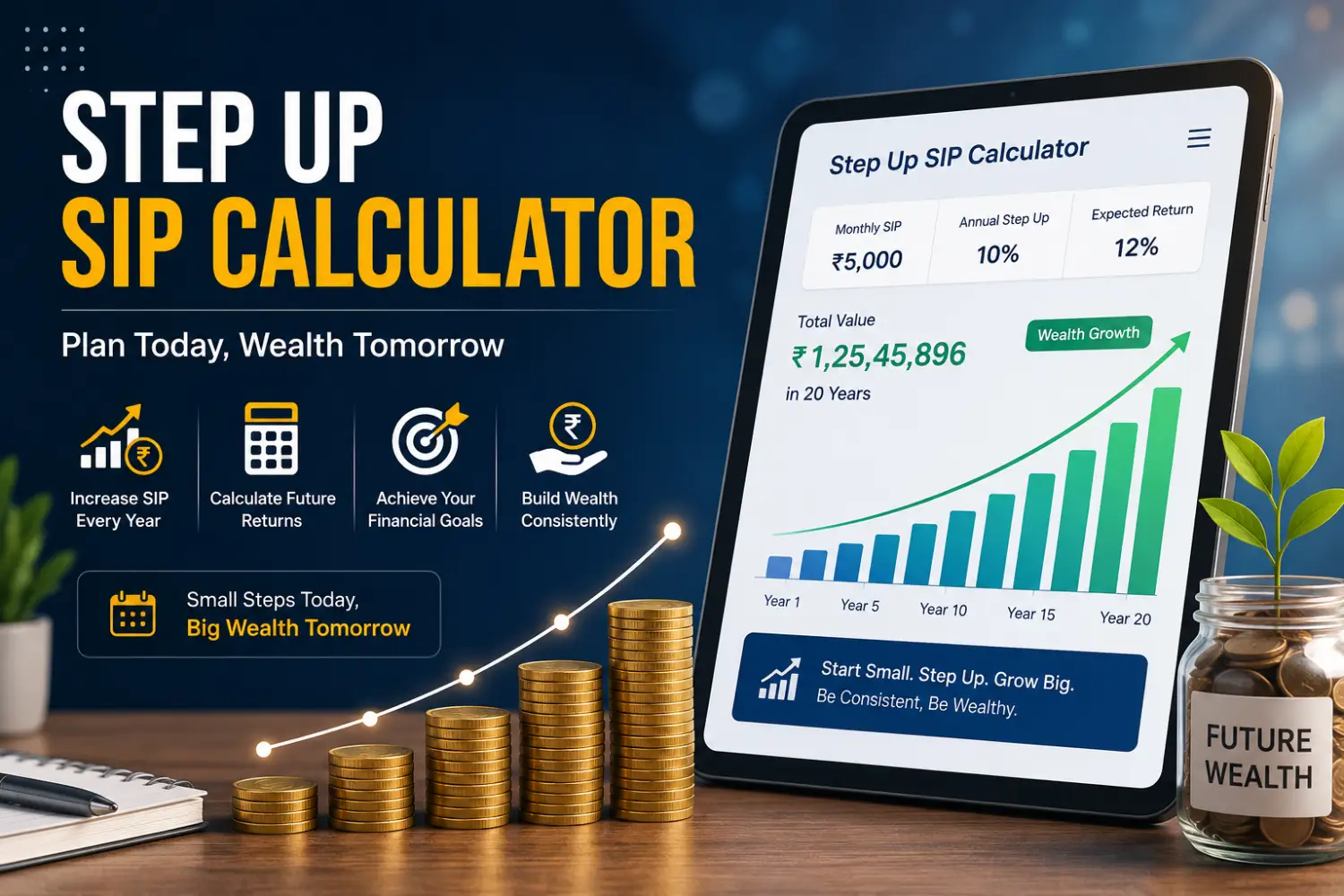 step up sip calculator