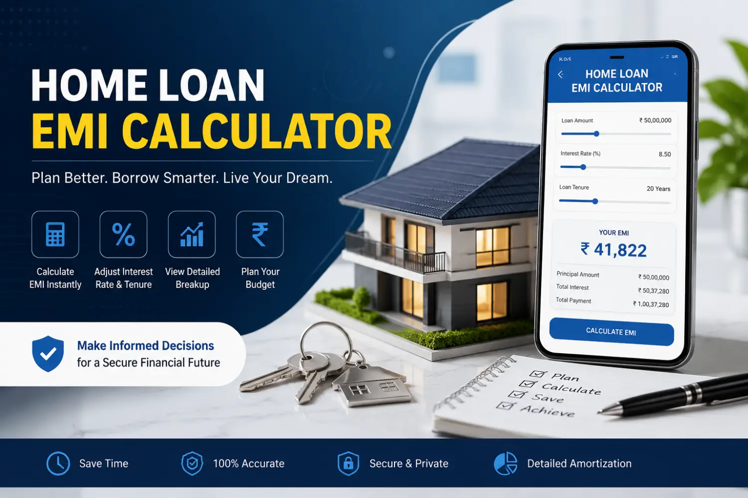 Home Loan EMI Calculator: Calculate Your Monthly EMI Online Instantly